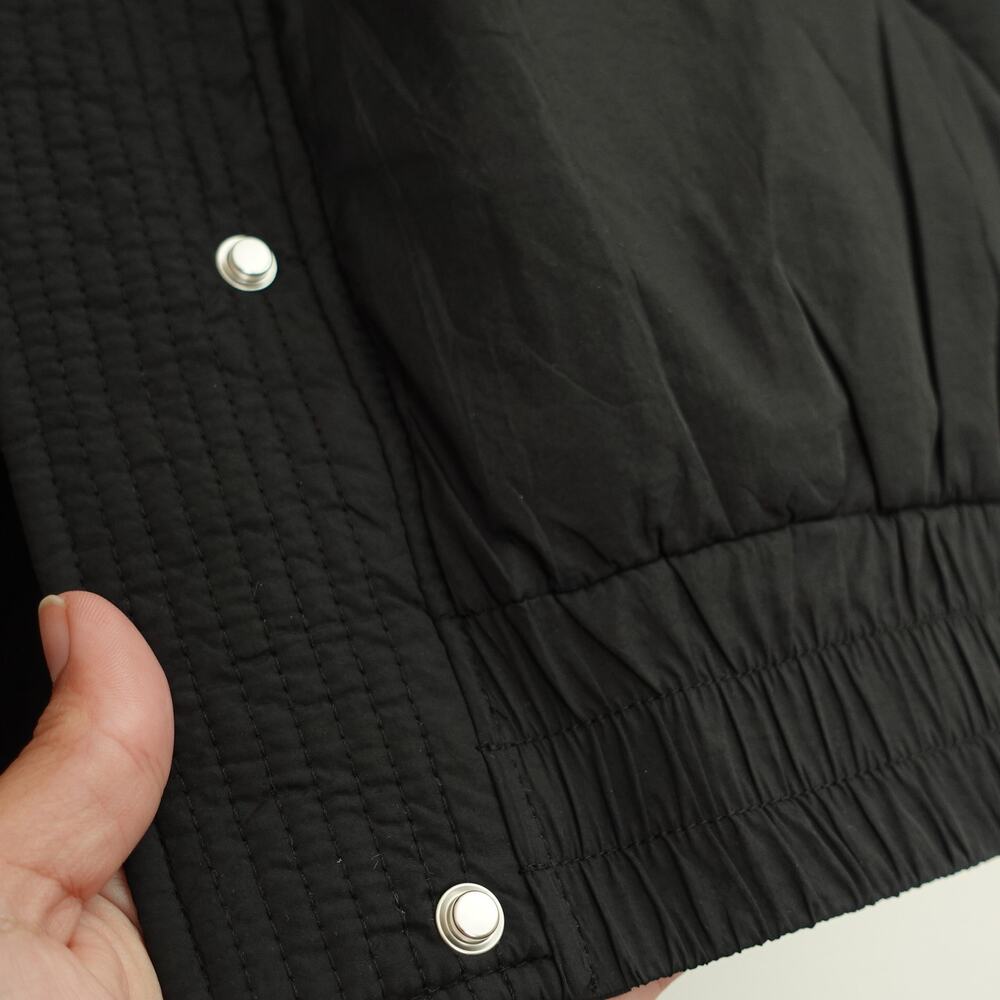 NWT Fashion Womens Puffer Vest Jacket Snap Button Stand Collar Black Size XS - Picture 5 of 9